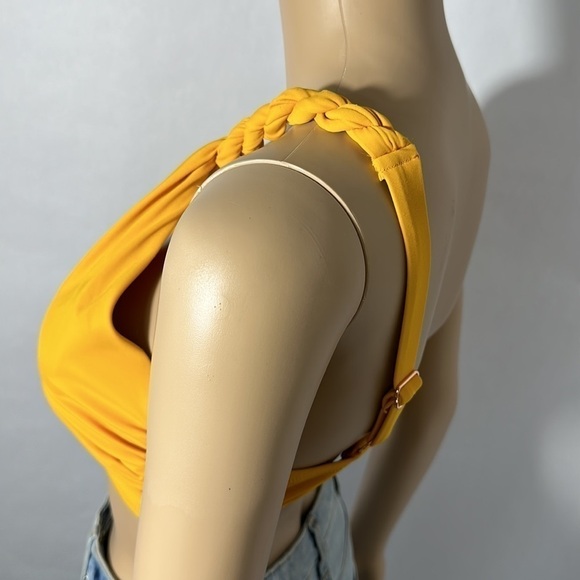 Shade & Shore Braided Yellow Bikini Top Under Wire (005M4L) - Picture 2 of 3